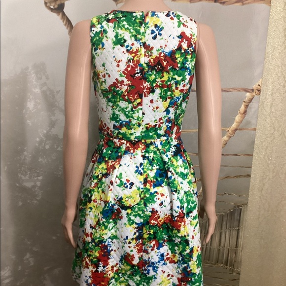 Floral casual Dress Red Green - Picture 5 of 5